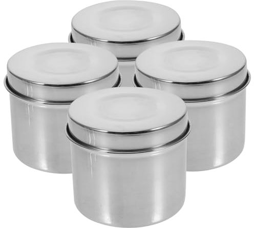 Ipetboom 4 Piezas Contenedor de Almacenamiento de Alimentos Inoxidable de Cajas de Muestras Aislantes para Comedor Escolar Capacidad de Diseño Hermético y Seguro
