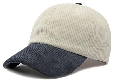 YAMEE Cappello da Baseball in Velluto a Coste per Donna,Berretto Uomo Regolabile,Cappellino Uomo con Visiera per Autunno Inverno,Cappello Sportivo per attività all'Aperto