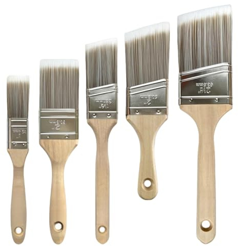 Pabbyeey Paint Brush Set of 5 – Angled Paint Brushes for Trim