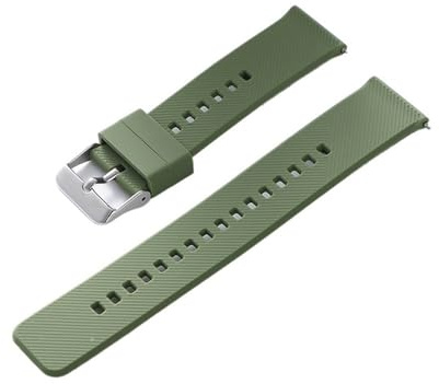 WHARGTSL Universal-Schnellverschluss-Silikonarmband für Damen und Herren, 18/20/22 mm., grün, 20mm