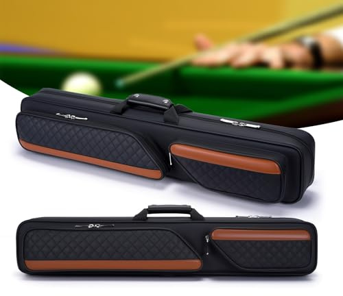 Zephviora Borsa da Biliardo 3x4 Imbottita, Custodia 900D Impermeabile per 3 Pezzi Inferiori e 4 Stecche, con Manico e Spallaccio Regolabile, Antigraffio e Resistente all'Abrasione