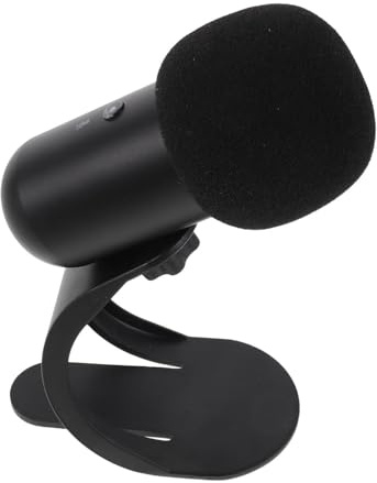 MUCKLILY USB Kondensatormikrofon Fürpc Gesang mit Stummschalttaste Lautstärkeregler Kabelgebunden Rauschunterdrückung Tischmikrofon für Live Streaming Podcast und Karaoke