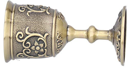 Alomejor Gobelet en Bronze Royal Européen, Calice pour Boisson à Whisky, Fournitures de Fête pour la Décoration de la Maison en Métal (L)