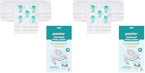 Potette Plus Disposable Liners | Super Absorbent, Biodegradable and Lightly Fragranced Potty Bags | Pack of 60