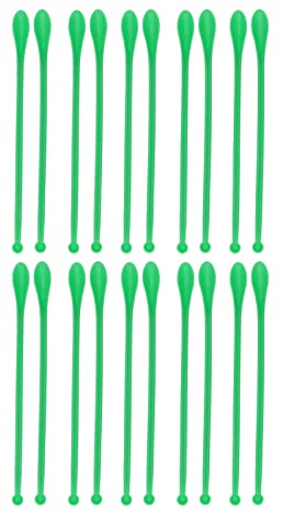 Aolidsive Juego de Cucharas de Laboratorio, Espátula Mezcladora de Cuchara de Doble Punta de Plástico ABS, Herramienta de Muestreo Profesional de 20 Piezas para Experimentos de Laboratorio