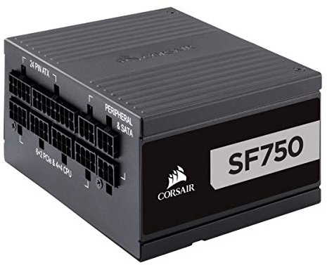 Corsair Negro SF Series SF750 750 Watt 80 PLUS - Fuente de Alimentación (750 W, 130 W, 750 W, 130 W, 3,6 W, 12,5 W)