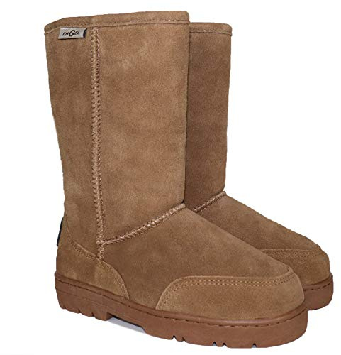 Reissner Lammfelle Engel Boots AGI Hohe warme Winterstiefel Wildleder | Innenfutter echtes Merino Lammfell