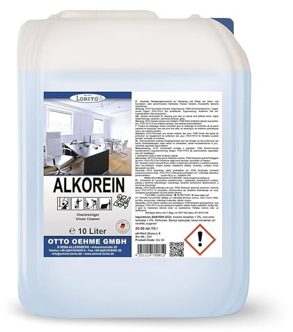 Lorito Alkorein, Bodenreiniger 10L | Kraftvoller Reiniger für Fliesen und Hartboden, entfernt hartnäckige Verunreinigungen, glanzvolle Flächen