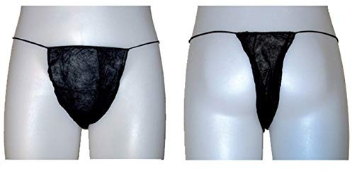 PROFESSIONALE Slip Tanga Uomo MONOUSO Neri in TNT 100 Pezzi