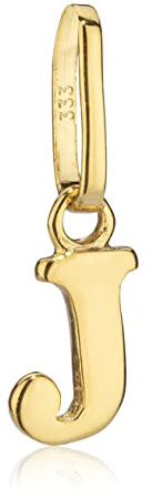 NKlaus Kettenanhänger Buchstabe, klein, 333 Gelbgold, 8 Karat, 1 Stück | Öse innen 5,0 x 2,5mm; als Talisman für Kinder