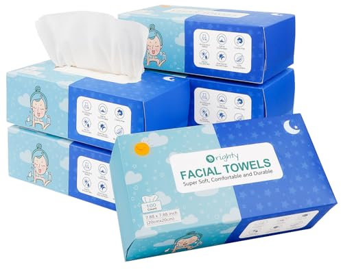 Orighty Disposable Face Towel, Biodegradable Clean Facial Towels, Super Soft Makeup Remover Wipes, Absorbent Facial Wash Cloth for Makeup Removing, Facial Cleansing, Nursing, Outdoor, 600 Count