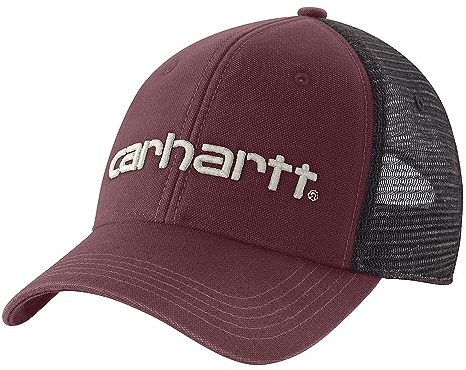 Carhartt Herren Canvas Mesh Back Logo Graphic Cap, Port/Malt, Einheitsgröße