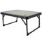 AKTIVE Camping- Table de Camping Basse Pliante Structure Acier, Table de Camping Pliable Légère et Compacte, Protections Anti-Retournement, 60X40X25 cm, Noir et Gris
