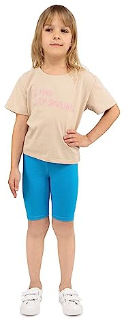 looksy Shorts Ciclistas para niña: Colores sólidos y Vivos Cintura elástica Tejido de algodón Duradero cómodo y Transpirable Disponible en Tallas 3-13 años 19 Colores