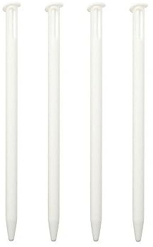 Lot de 4 stylets de rechange pour écran tactile Nintendo 3DS (version plus petite) Blanc