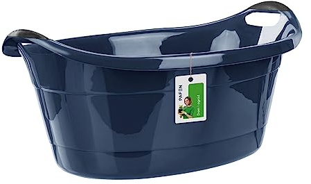 Oval Wäscheschüssel 40L Universal-Schüssel – 71,5 x 50 x 31,5 cm- Schüssel für Wäsche Spülschüsseln Starke Wäschewanne aus Stabilem Kunststoff | Blau