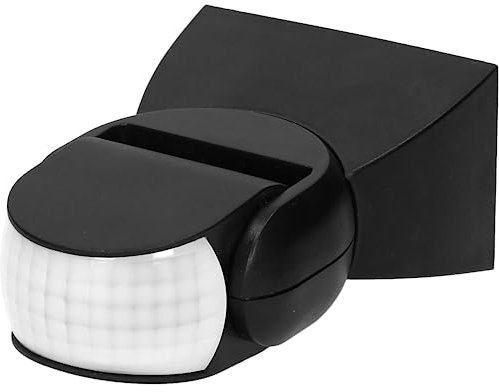 Miratic Sensore di Movimento per Luci Esterno Sensore Movimento Esterno Rilevatore di Movimento per Esterno 180° Regolazione IP65 (nero)