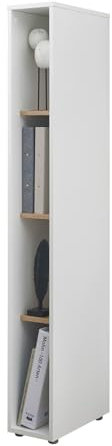 Furn.Design Aktenregal in weiß und Eiche Wotan Büroregal für Homeoffice und Büro Büromöbel Ordnerregal Hochschrank Büroregal für Ordner in Ordnerhöhe 20 x 158 cm Center (Büroregal 2)