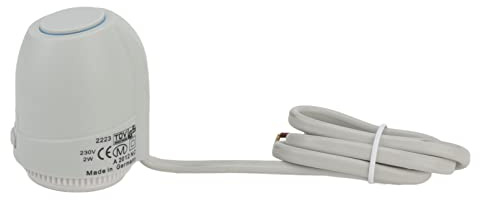 Pissente Stellantrieb für Fußbodenheizung, 2W Elektrischer Thermischer Stellantrieb 230V Verteiler Geschlossen IP54 Wasserdichtes Fußbodenheizungs-Thermostatventil für Heizsystem