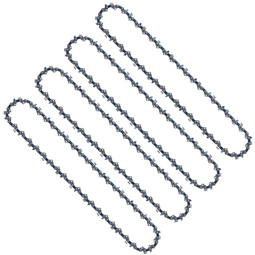 4 cadenas de sierra para riel de 30 cm – 3/8 pulgadas LP, 44 eslabones, 1,1 mm de grosor del eslabón motriz – Cadena de baja resistencia compatible con Stihl, Dolmar, Husqvarna, Einhell, Bosch, Makita