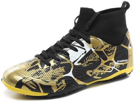 Boys Girls Astro Turf Football Boots Kids Football Boots High-Top Athletic Football Trainers Shoes Suitable for Outdoor and Indoor Soccer