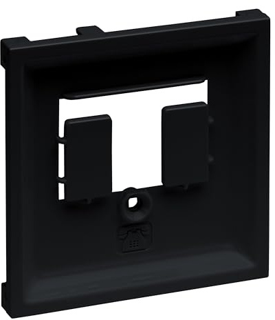 LEGRAND, Seano 765355 Cover for Austrian (TDO) and German (TAE) Telephone Connection Socket, Colour: Black Lacquered