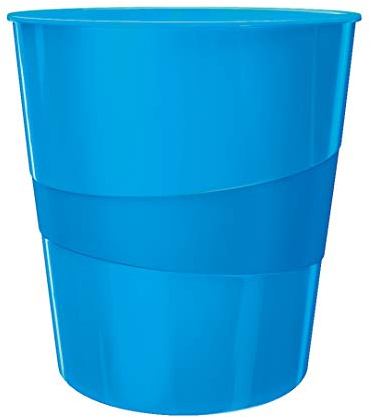 Leitz WOW 52781036 Lot de 6 corbeilles à papier en plastique Bleu 15 l
