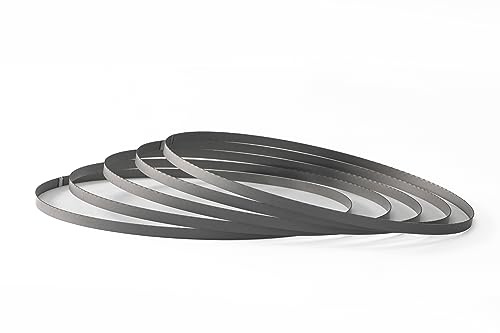 Lot de 5 lames de scie à ruban bi-métal M42 2080 x 13 x 0,65 mm, 10/14 dents par pouce