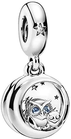 Wedanor Sempre al tuo fianco Gufo Dangle Charm per bracciali, ciondoli in argento 925, perline per collane, per la festa della mamma, compleanno, regalo di Natale