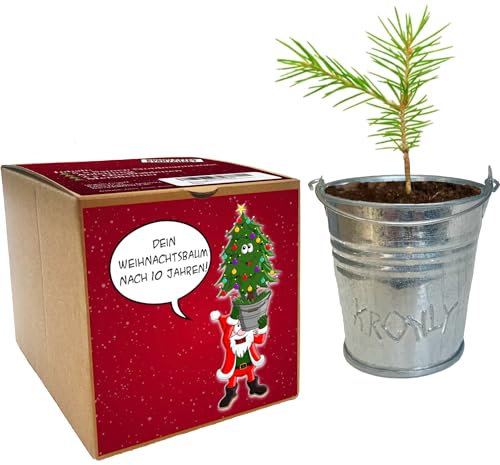 Wichtelgeschenk Weihnachtsbaum Anzuchtset - witziges Geschenk für Weihnachten, Nikolausgeschenk, Julklapp, Tannenbaum als komplettes Starter Set