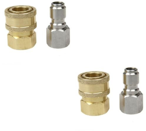 BESPORTBLE 2st Hochdruckanschluss Schlauchanschlüsse Schnellkupplung Zum Verbinden Und Trennen Einfach Zu Installierender Koppler Männliche Schnellstecker Solider Koppler Gelenkstecker