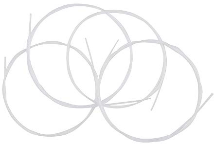 Corde per ukulele baritono, set di 4 corde per ukulele tenore, in nylon, per principianti e appassionati qualificati (bianco)
