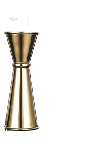 CHFYIJYHM Jigger for Barra de cócteles, Taza medidora de Doble espíritu Jigger de diseño japonés de Acero Inoxidable, Accesorio for Bar en casa y Fiesta(Gold 30-60ml)