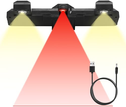 Laser Dart Throw/Toe Line Marker, 2 in 1 Adjustable Laser Throw Line and LED Lights for Bristle or Electronic Dart Board, Include USB Cable, Mounting Bracket and Wall Spacer