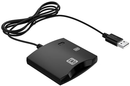 ETUCYNG Lector de Tarjetas Inteligentes USB, Lector CAC | Plugura y juega Lector de Tarjetas de Crédito | Suministros Electrónicos Portátiles, Accesorios para el Hogar, Lugar de Trabajo