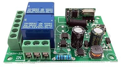 Placa de circuito para motor de puerta Receptor y transmisor de relé de Control remoto inalámbrico Universal de 433MHz for puerta de garaje Universal y Control de puerta Para fábricas, escuelas y resi