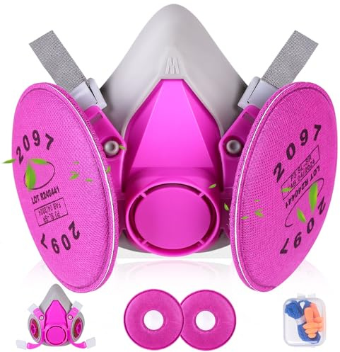 vvuvnem Respirator Mask with 2097 Filters, Reusable Respirator Mask for Resin, Chemical, Spraying Paint, Cleaning, Spraying, etc