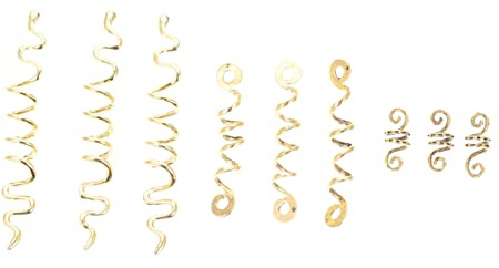 CALLARON 9 Piezas Accesorios Cabello Rastas Clip de Cuentas Espiral Cabello Envoltura de Espiral Uso Fiesta o Festival