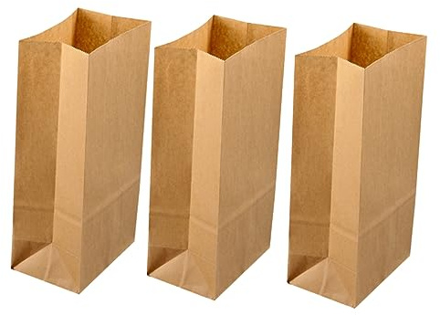 Alipis 100 Pièces Sacs Papier Kraft Sacs Alimentaires Papier pour Déjeuner Fête et Pâtisseries avec Fond Renforcé