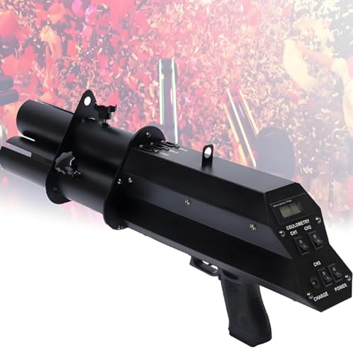 PxkVrin CañóN EléCtrico De Confeti, CañóN Lanzador De Confeti InaláMbrico, Lanzador De Confeti, Tirador EléCtrico, para Fiesta, Club, Boda, Bar.