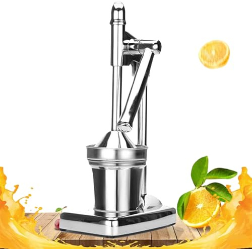 Effective Stainless Steel Manual Juicer Fruit Squeezer,Cast Iron Juicer Hand Press,Heavy Duty Hand Press Juice Extractor for Fresh Lemonade Orange Juice,Home and Kitchen Essentials (Silver)