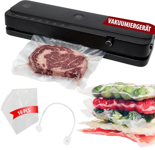 MAGIC HOME Vakuumiergerät & Vakuumierer | Vakuumiergerät für Lebensmittel & Folienschweißgerät | Vacuum Sealer für Gläser & Einmachgläser | 110W Schweißgerät