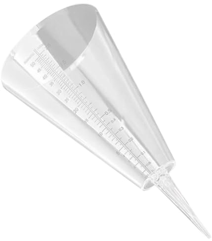 YARNOW Pluviomètre en Plastique Transparent de Cône avec Échelle Claire Instrument de Mesure de Pluie pour Jardin et Pelouse Piquet de Terrain pour Précipitations Outil de Mesure