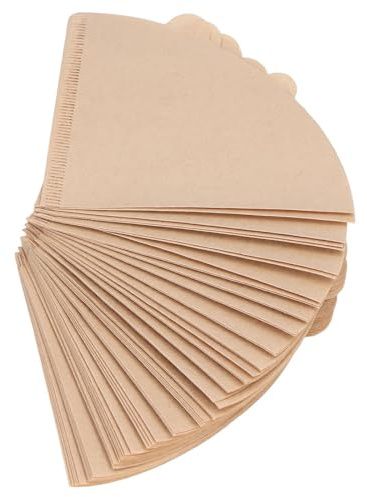 Blaihild 100PCS Papel de Filtro de café, Colador de café con Forma de Cono de Pulpa de Madera Natural, Desechable con Amplia Aplicación para Máquinas de y Goteros de Filtro (Papel V02 100