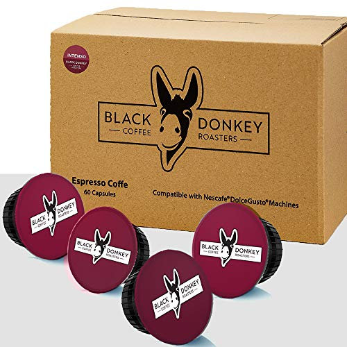 Black Donkey - 60 Pods Compatible with Dolce Gusto®* machines (INTENSO, 60 Capsules, 60 Servings)
