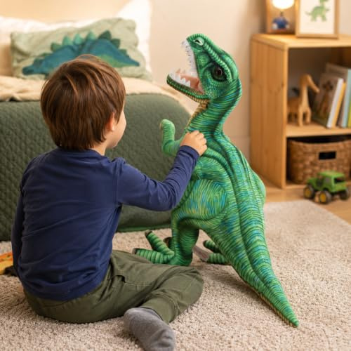 Sweety Toys 13111 Dinosaurier XXL Plüsch Kuscheltier 80 cm grün | Tyrannosaurus Rex Plüschtier