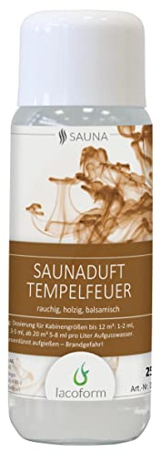 Saunaduft Finesse Sauna Aufguss Konzentrat 250ml, Saunadüfte für Zuhause (Tempelfeuer)