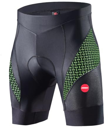 Souke Sports Pantalones Ciclismo Hombre 4D Acolchados, Culotte Bicicleta, Transpirable y de Secado Rápido Antideslizante