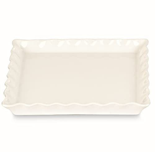 Cartai Bassanesi Formoso Bomboniera Decorazione Vassoio Piatto Quadrato Ceramica Bianca 20,5 x 20,5 cm Wedding Matrimonio Art 29097