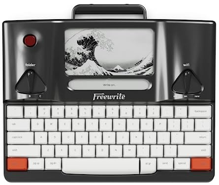 Astrohaus Freewrite - Máquina de Escribir Inteligente de 3ª generación, Herramienta de Escritura sin distracciones con Pantalla de Tinta electrónica iluminada, Teclado mecánico y sincronización Wi-Fi